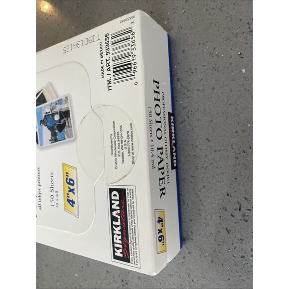 Kirkland Professional Glossy Inkjet Photo Paper 4"x6" 300 Sheets 69 lb 10.4 Mil - Picture 3 of 5